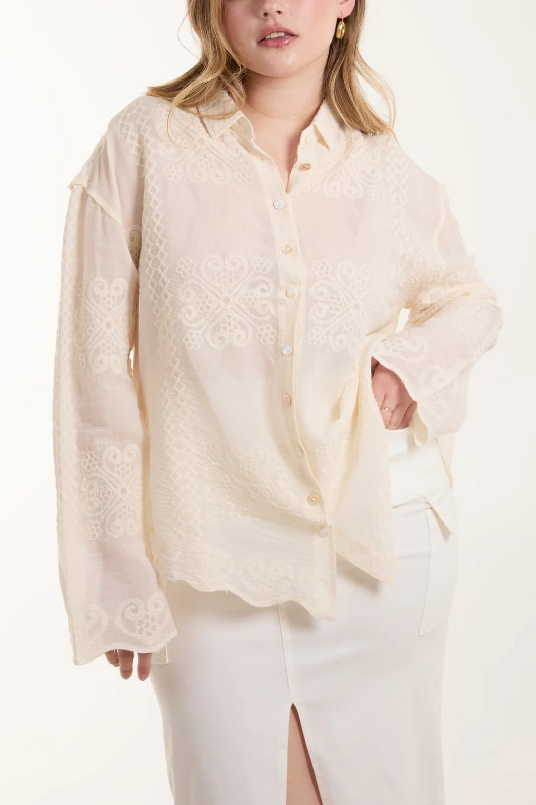 Embroidered Stone Blouse