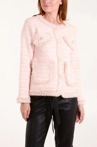 Pearl Pink Tweed Jacket