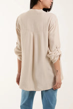 Embroidered Elastic Cream Shirt
