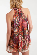 Abstract Halter Neck Top