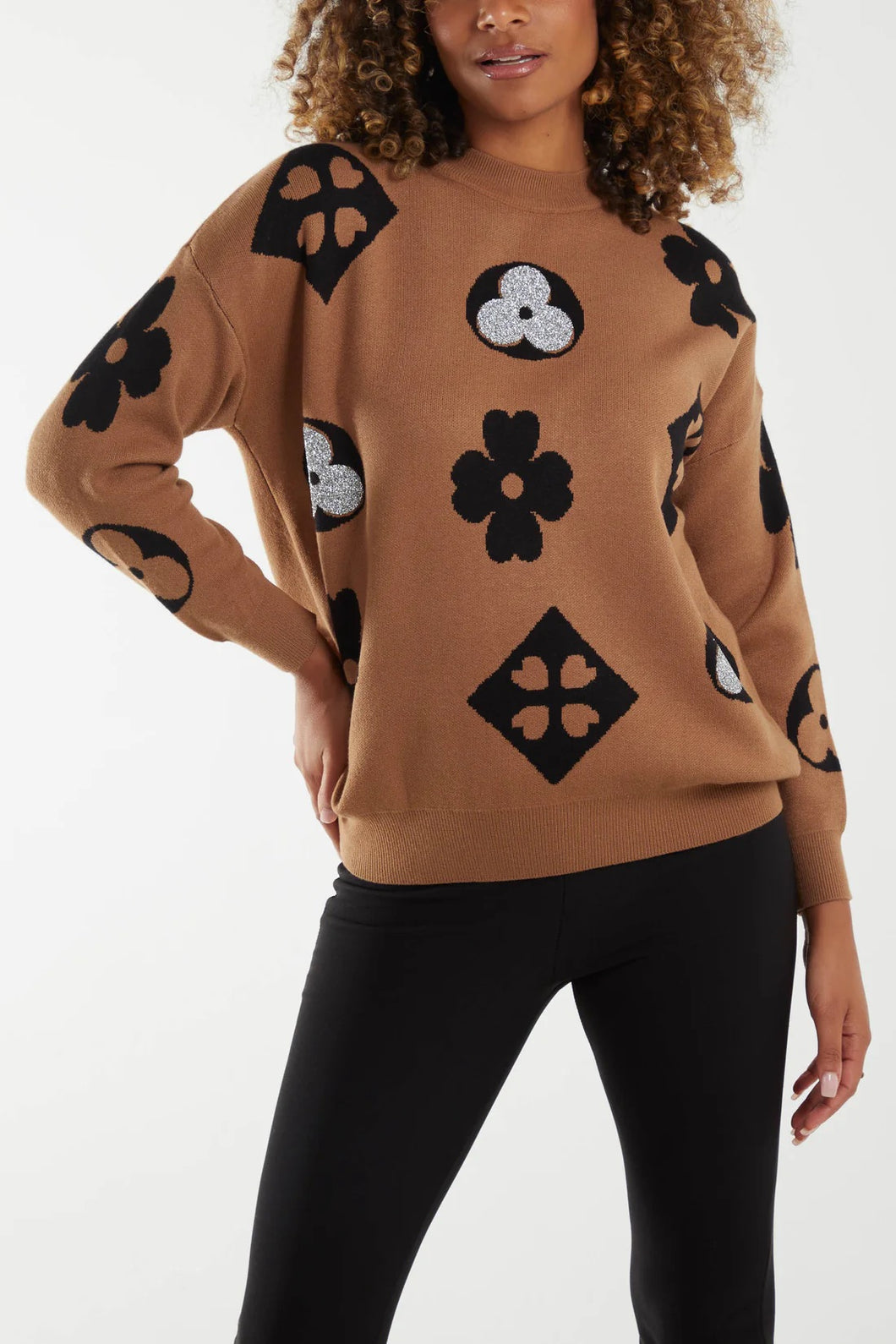 Camel Patterned Jumper