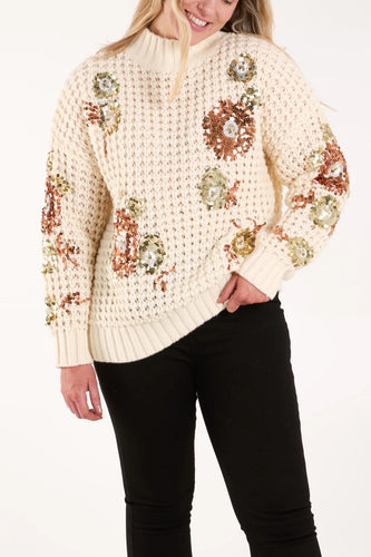 Floral Sequin Jumper