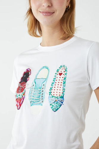 Cute White Embroidered Top