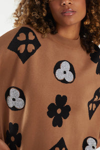 Camel Patterned Jumper