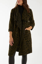 Animal Print Waterfall Coat