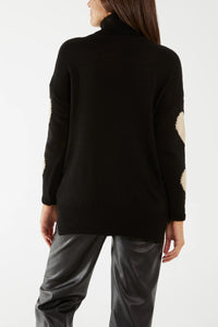 Black Love Heart Jumper