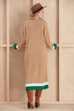 Colour block Cardigan Green/Beige