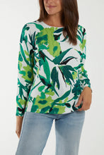 Luxury Green Leaf Pattern Jumper