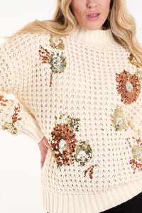 Floral Sequin Jumper