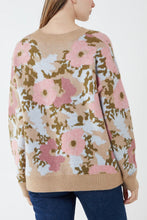 Floral Cream and Pink Jumper