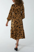Satin Gold and Floral Dress