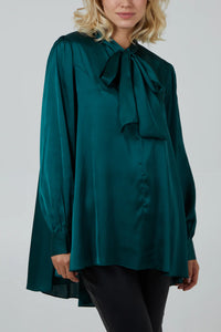 Green Pussybow Shirt