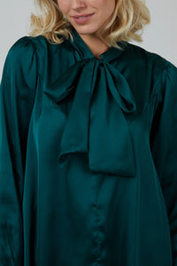 Green Pussybow Shirt