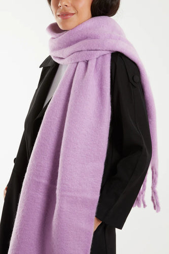 Purple Tassel Scarf