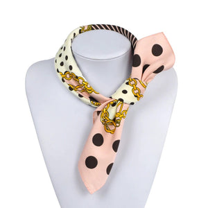 Pink Polka Dot Neck Scarf